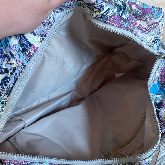 Kipling Cyrene Gray Oil Slick Overnight Carry On Travel Bag Tote - Picture 7 of 9